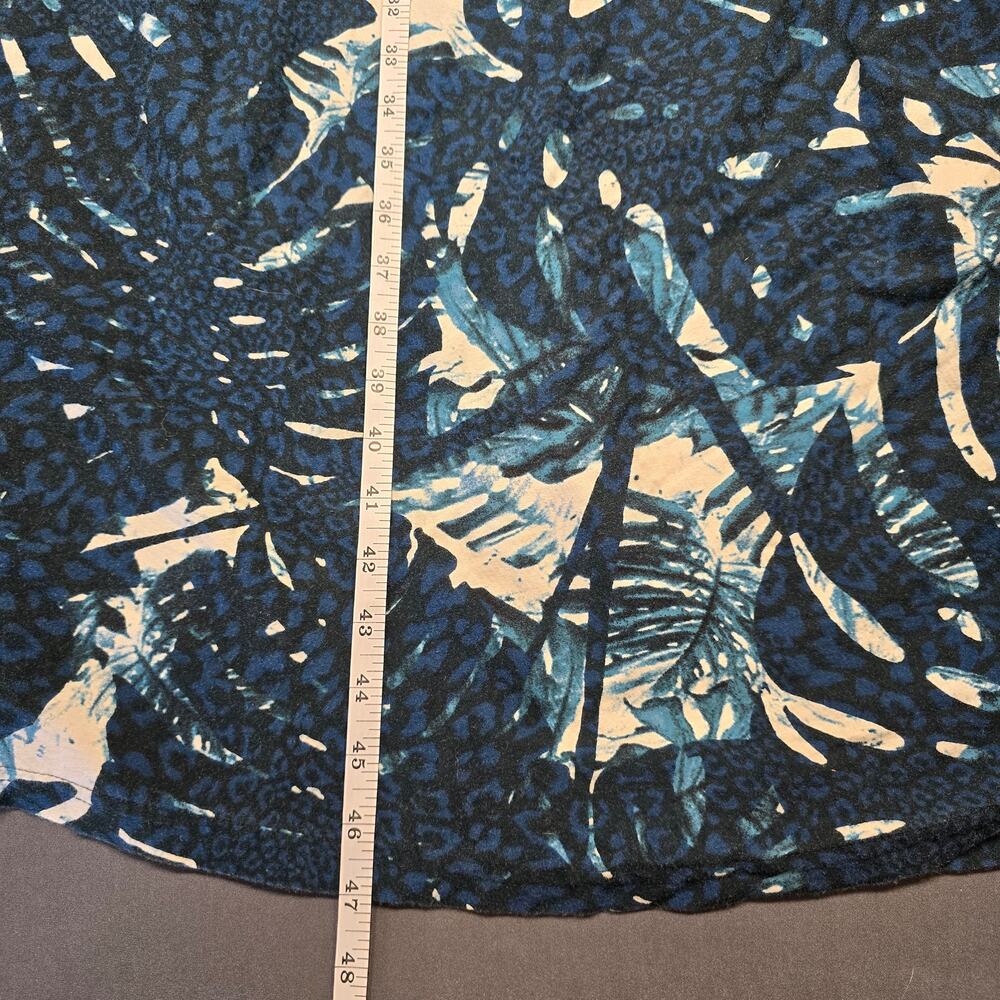 Chaps Blue Sundress Sleeveless Midi Geometric Tie Dye V-Neck Womens Size M Aline - Picture 5 of 7
